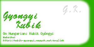 gyongyi kubik business card