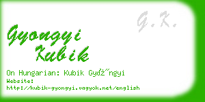 gyongyi kubik business card